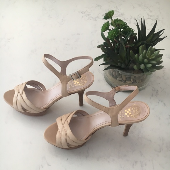 Vince Camuto Shoes - Vince Camuto - Strappy Nude Heels - Size 7.5